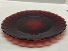 Vintage 9-1/4" Anchor Hocking Royal Ruby Red Bubble Glass Dinner Plate