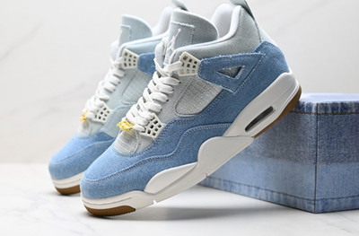 New NK AJ 4 Retro Denim Worn Blue Men's IB6716-100