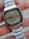 RARE Vintage Seiko 5  Octagon Two Tone Striped Dial  Automatic  Watch 7009-5330