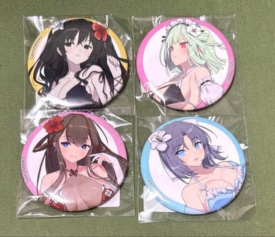 Senran Kagura TEN Can Badge Set 4pcs Toki Yukisen Yukifuki Ungeöffnet Selten