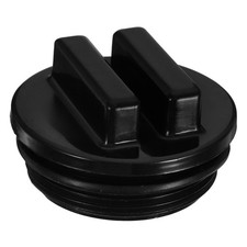 Reusable Pool Return Plug Black Plastic Threaded Design for Drain and Winter Use