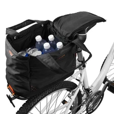 Bike Bag Insulated Cooler 16L - Clip-On Bike Rack Bag with Hard Base & Should...