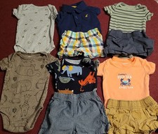 Carters Baby Boy 3 Month Outfits Bodysuits And Shorts Summer Bundle