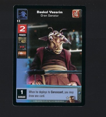 Star Wars Young Jedi CCG Duel of the Fates Baskol Yeesrim # 37