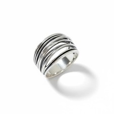 Sterling Silven Woven Statement Ring