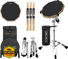 Dokomo Grey 12" Drum Practice Pad Kit Black