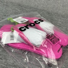 Crocs Flip Flop Sandal Electric Pink Unisex M4/W6 Casual 210089-6TW NEW