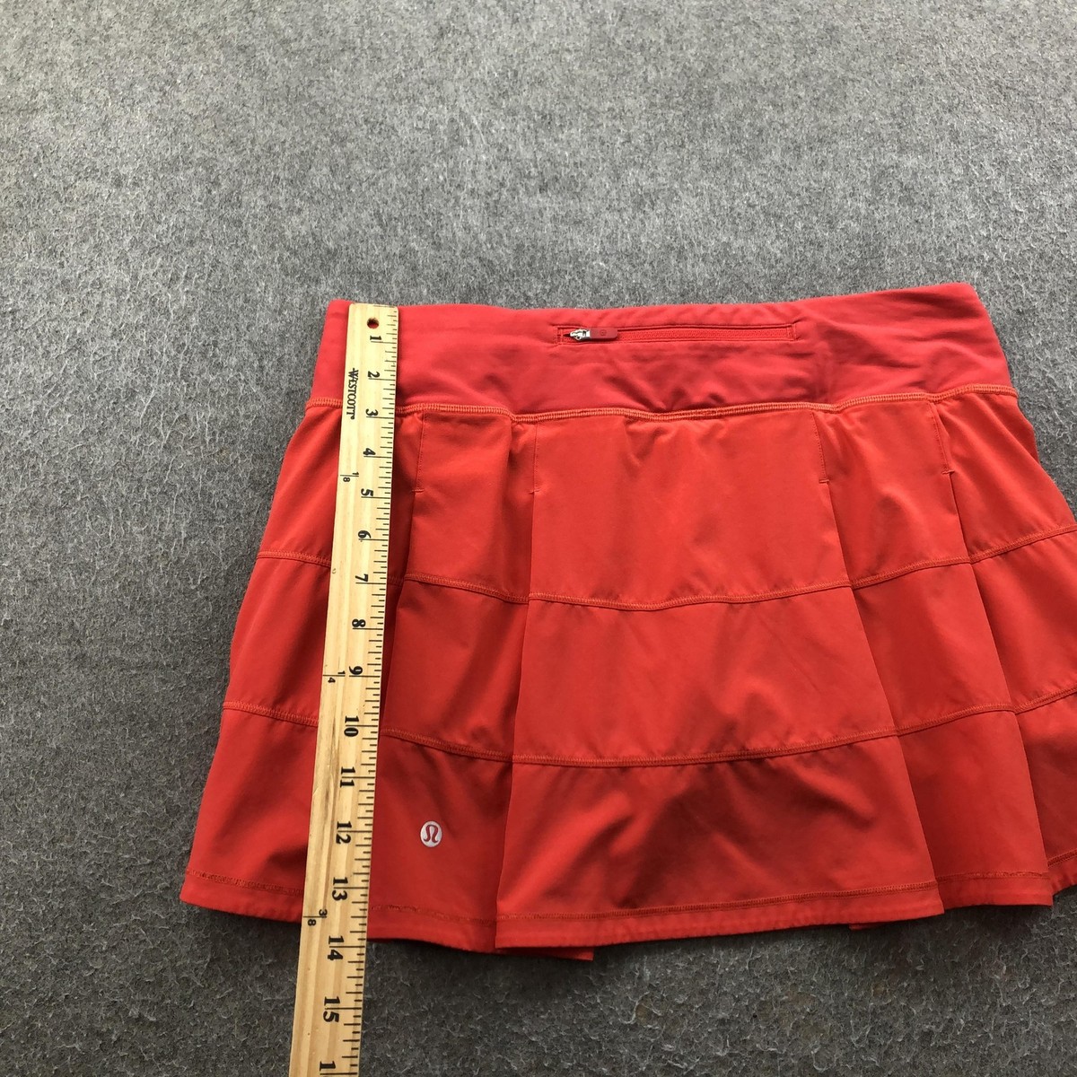 Lululemon Skort Womens 8 Red Pleated Lined Athletic Tennis Running