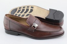 Men's SALVATORE FERRAGAMO 'Pregiato' Brown Leather Loafers Size US 9 - 2E