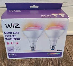 WiZ BR30 Color LED Smart Bulbs 2-Pack, Multicolor, Alexa/Google/Apple
