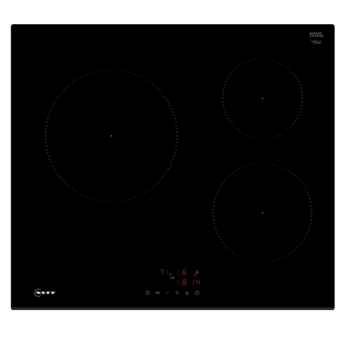 Plaque induction Neff 60cm noire idéale pour les repas de famille