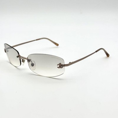 シャネル【CHANEL】サングラス 4002 C194/61 57□19 130 CHANEL 4002 c.194/6I Rimless Sunglasses Coco Mark Gray Gradient