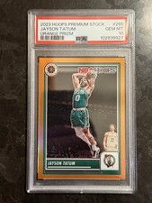 2023 Hoops Premium Stock Jayson Tatum Orange Prizm 153/299 PSA 10 (Pop. 2)