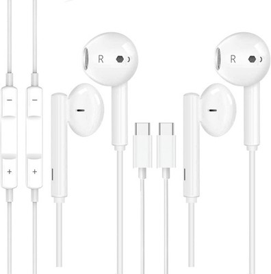 2x Audifonos USB Tipo C Auriculares Con Microfono Para iPhone 15/Pro/Plus/Max