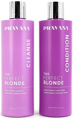 Pravana The Perfect Blonde, Purple Toning Shampoo & Conditioner, 11 oz Each