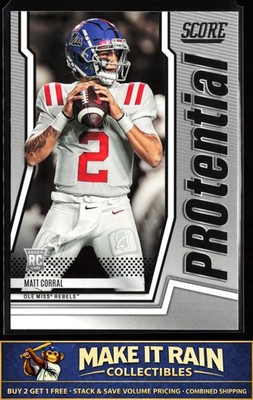 Matt Corral 2022 Score PROtential #P-MC Ole Miss Rebels Rookie RC