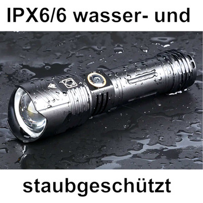 Taschenlampe Flashlight 3000 Lumen 16 LED Kerne + USB Powerbank Flutlicht + Akku