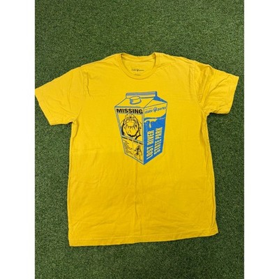 West Virginia State Parks Bigfoot Missing Milk Carton T-Shirt Yellow Mens L