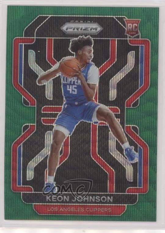 2021-22 Panini Prizm Green Wave Prizm Keon Johnson #326 Rookie RC 0p7c