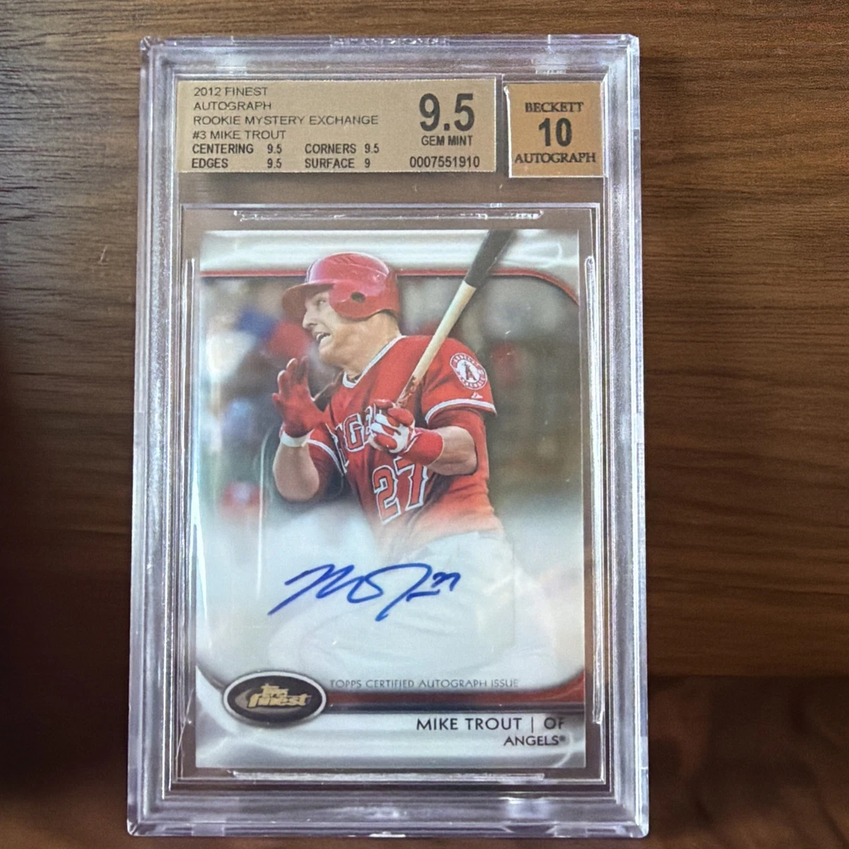 Topps Mike Trout Grade 9.5 Baseball Sports Trading Cards