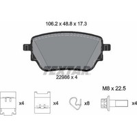 Textar 2298601 Bremsbelagsatz FüR Mercedes Benz A Klasse CLA B GLB GLA W177