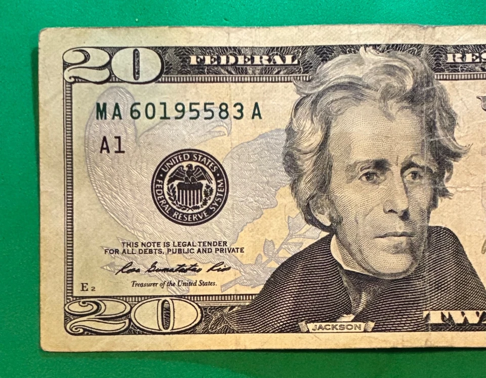 2013 $20 Dollar Bill Birth Note Special Date (MA60195583) 1955 Circulated - Image 2 of 4