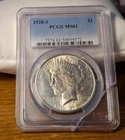 1928S Peace Dollar $1 PCGS MS61 Crack in Holder 2507118