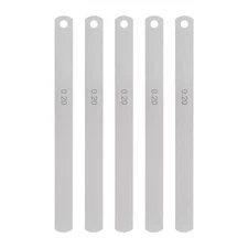 5pcs Mn Steel Feeler Gauge 0.2mm Thickness Metric Filler Thickness Gage