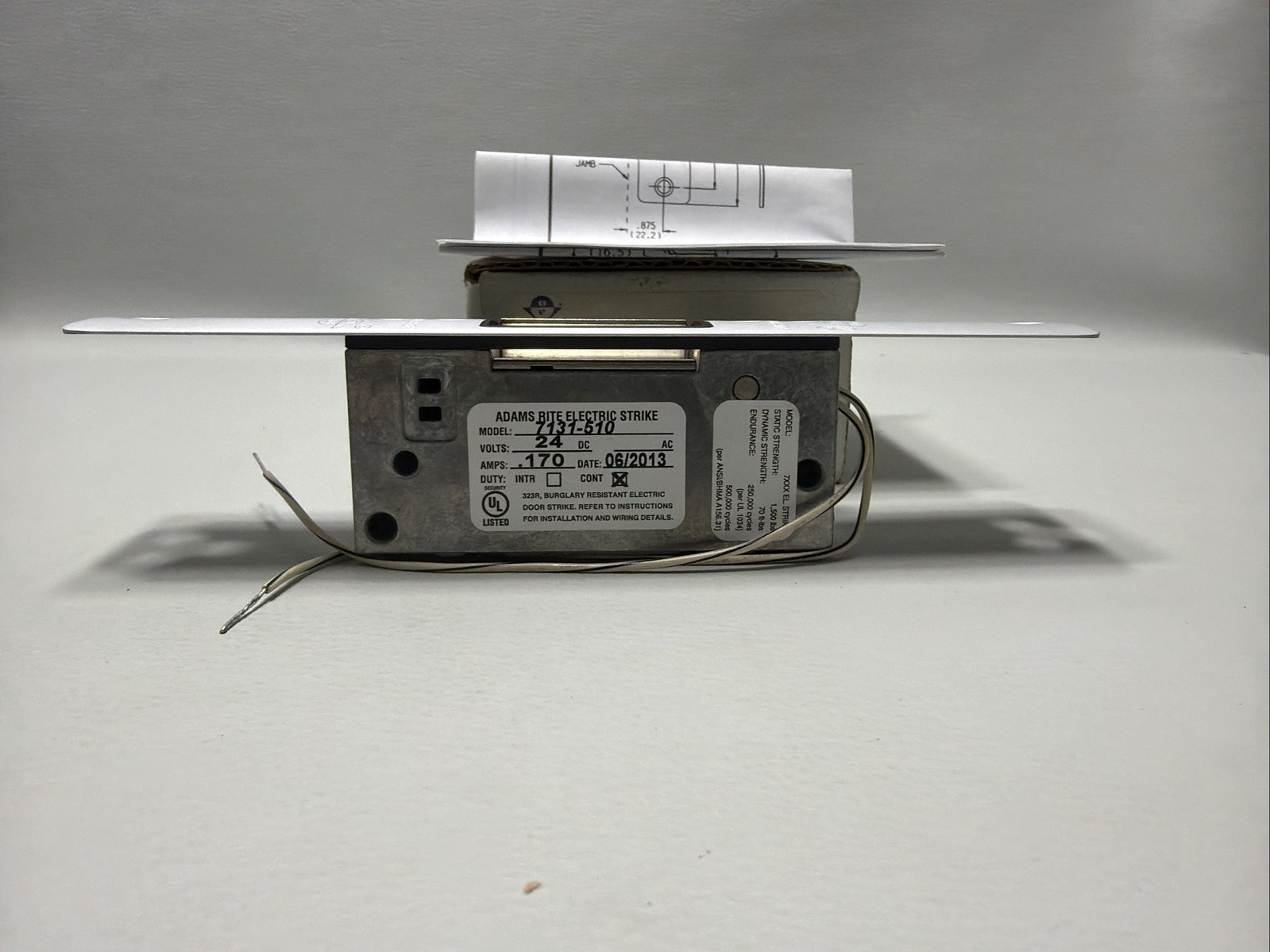 Adams Rite 7131-510-628-00 Grade 1 Electric Strike Fail Secure 24VDC