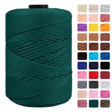 Polypropylene Cord Colorful Polyester Yarn 3mm 185 Yards Light Dark Green