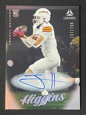 2025 Panini Luminance Rookie Auto Vertical #127 Jayden Higgins /700 (RC) YT92