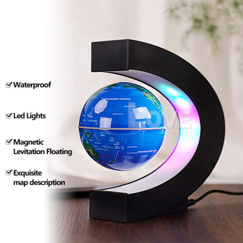Magnetic Levitating Floating Rotating Globe World Map LED Lamp Light Education - Picture 3 of 7