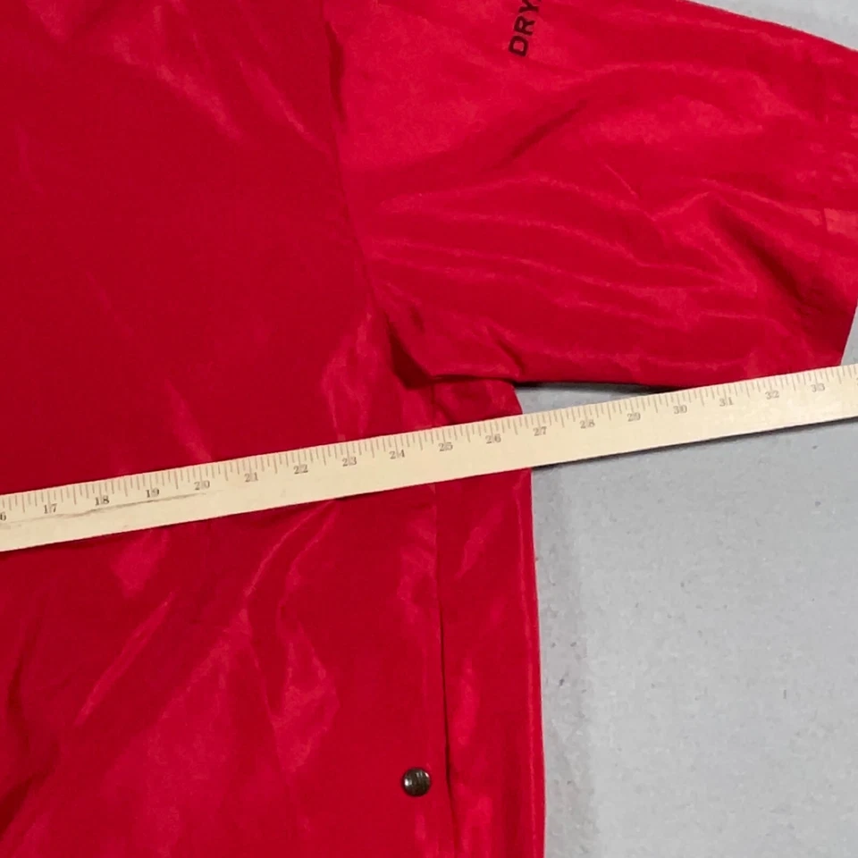 DryJoys By FootJoy FJ Jacket Mens sz L Red Pullover Golf Rain Wind Short Sleeve - Image 4 of 4