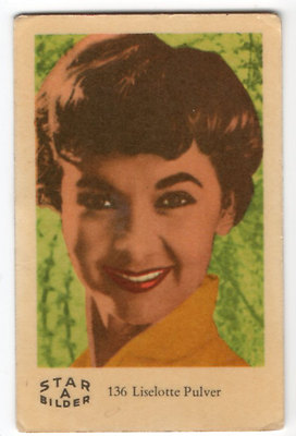1960s Swedish Film Star Card Bilder A #136 Swiss Actress Liselotte Lilo Pulver