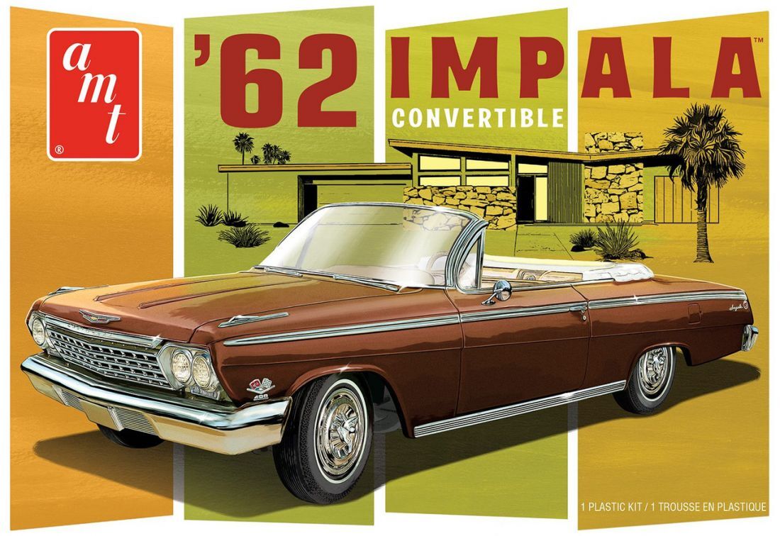 AMT/MPC AMT1355M/12 - 1/25 1962 Chevy Impala Convertible - New