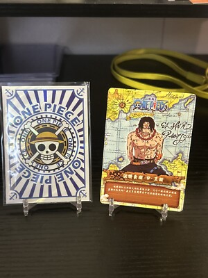 Portgas D. Ace - ONE-UR005 UR HOLO ONE PIECE CARD + R-20 Tcg Ccg