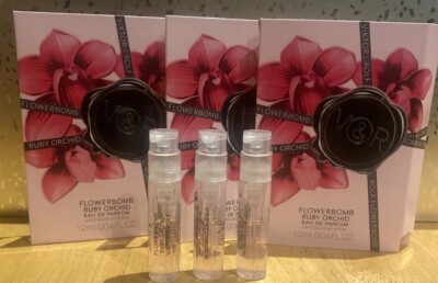 3 Pack | New | Viktor & Rolf | Flowerbomb | Ruby Orchid | Eau De Parfum | 1.2 ml