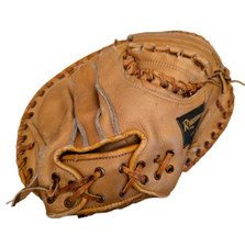 Vintage Rucanor C-60 Baseball Catchers Mitt USA Style Right Hand RHT - Rare Mitt