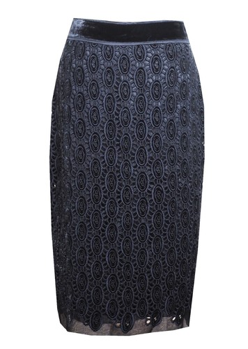ELIE ELIE TAHARI A-Line Knit Midi Skirt