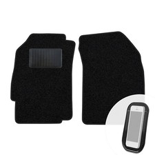 Vorne Fußmatten Auto Set 2x Velours Schwarz passend für Chevrolet Spark 2010-15