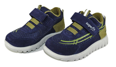 Superfit Baby Klettschuhe Velourleder für Jungen Weite M4 blau/grün Gr.20