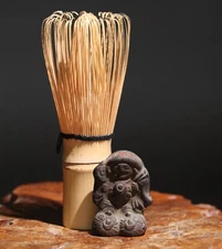 Japanese Bizen Ware Daikokuten Figurine 1.77inch Seven Lucky Gods Meiji Era 19th