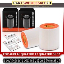 New 2pcs Engine Air Filter for Audi A6 Quattro A7 Quattro 2012-2018 S6 2013-2018