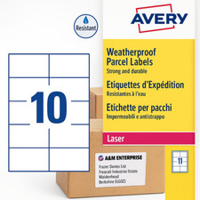 Avery White 99.1x57mm Laser Address Labels / 10 Per Page / 250 Sheets L7173-250