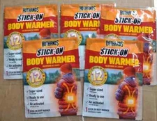 Lot Of 5 Packs 12 Hour HotHands Supersize Body Warmer Stick On Hot Hand Stick On