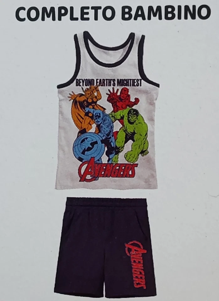 COMPLETO AVENGERS BIMBO ESTIVO - Immagine 2 di 4