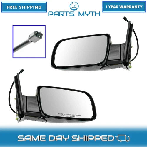 NEW Mirrors Power Folding L/Hand R/Hand Set For 1988-2000 Chevy Blazer GMC Yukon