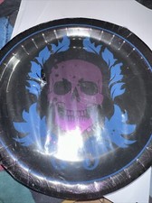 Halloween Plates - Hyde And Eek  Purple Skull...