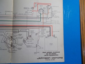 1968 JOHNSON OUTBOARD MOTORS 40HP MODEL WITH GENERATOR WIRING DIAGRAM