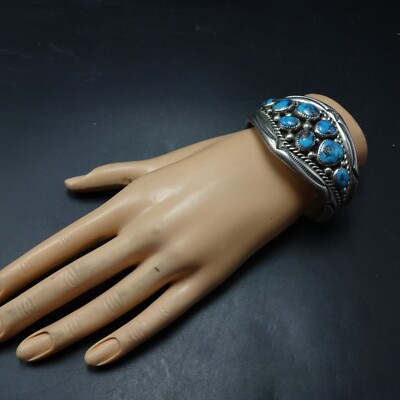 Orville Tsinnie NAVAJO Sterling Silver BLUE MORENCI